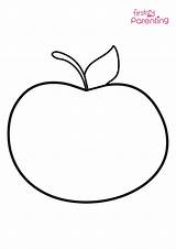 Apple Coloring Page For Kids  FirstCry Parenting sketch template