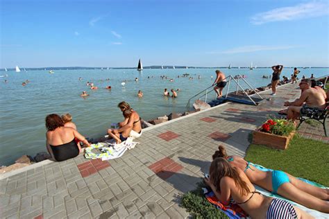 PHOTO: Beach at Lake Balaton, in Revfulop, Hungary