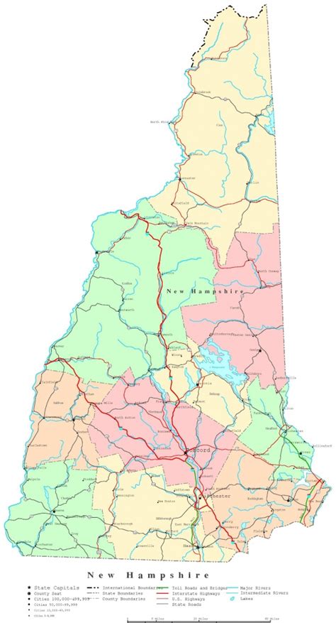 Printable Road Map Of New Hampshire - Free Printable Maps