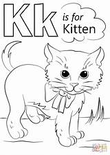 Letter K Is For Kitten coloring Page  Free Printable Coloring Pages sketch template