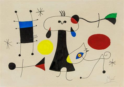 Joan Miro Spanish Surrealist Mixed Media on Paper for Auction at on May 23, 2019 | 888 Auctions