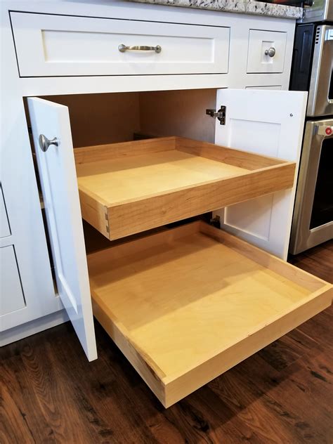 Soft close pull out cabinet drawers | Diy pull out shelves, Diy drawers ...