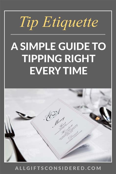 Tip Etiquette: A Simple Guide to Tipping Right Every Time | Etiquette, Tips, Face wrinkles