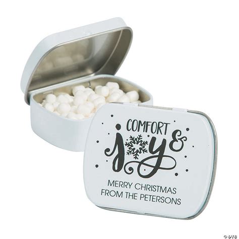 Personalized Bold Christmas Mint Tins | Oriental Trading