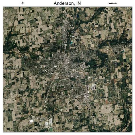 Aerial Photography Map of Anderson, IN Indiana