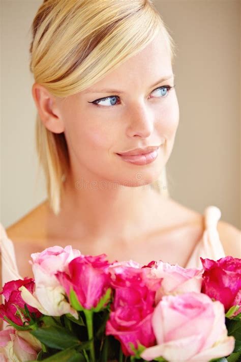 Gifts from a Secret Admirer. Cropped Shot of a Young Woman Holding a ...