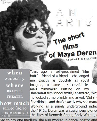 BIG 3 FILM: The Short Films of Maya Deren // BOSTON HASSLE