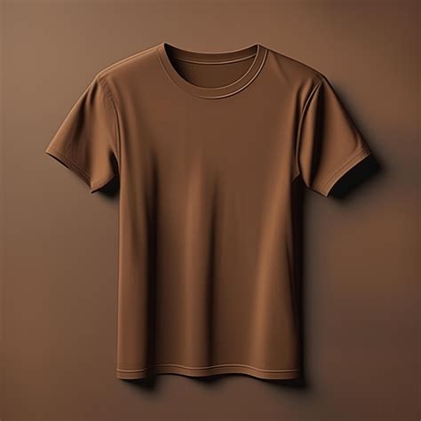 Premium Photo | Mockup design of brown tshirt blank