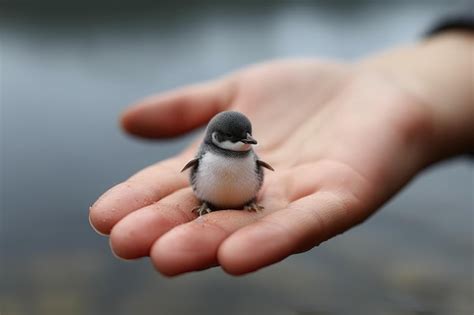 Premium Photo | Penguin tiny smallest animal in the world standing on ...