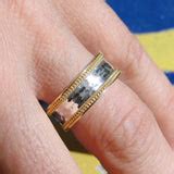 Greek Gold Border Hammered Band Ring - Thin – Athena's Treasures