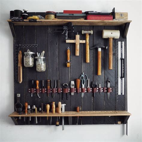 How's it Hanging? My New Tool Rack | Leather workshop, Leatherworking tools, Workshop storage