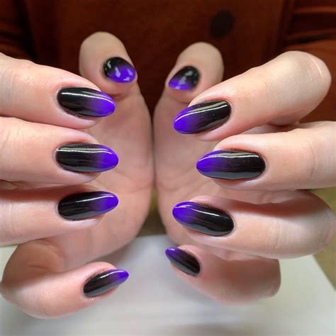 Black And Purple Nails