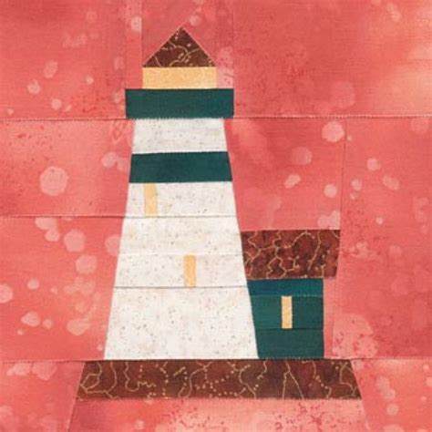 Fort Gratiot Lighthouse Quilt Block Pattern | Barn quilt patterns, Quilt blocks, Paper pieced ...