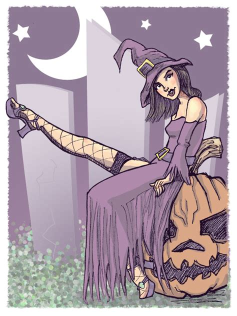 Halloween Witch Pin-up Girl by Spencey on DeviantArt