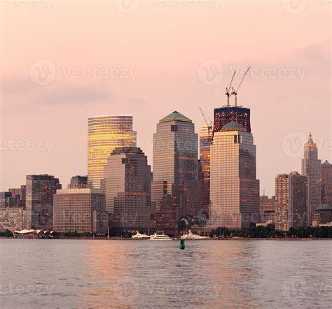 New York City Manhattan downtown skyline 8333361 Stock Photo at Vecteezy