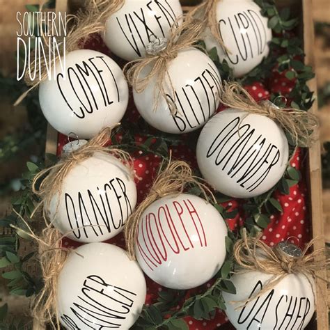 Rae Dunn Inspired Decals for Ornaments DECALS ONLY Rae Dunn | Etsy | Christmas decorations ...