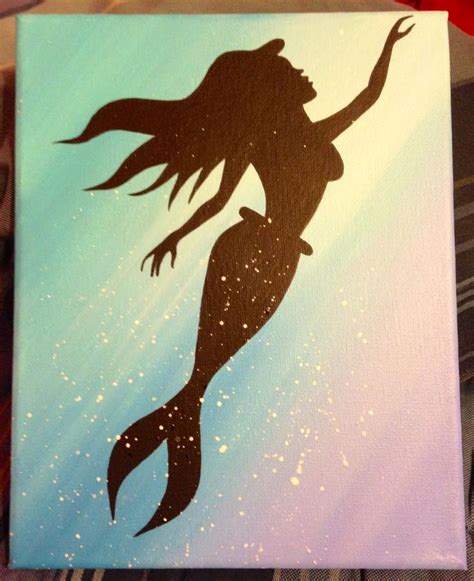 Pin by Board & Bristle on Art | Mermaid painting, Mermaid art, Silhouette art