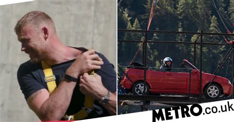 Top Gear: Freddie Flintoff shows off harness marks after bungee stunt ...