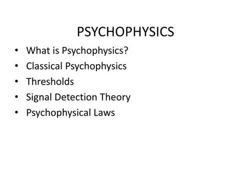 PPT - PSYCHOPHYSICS PowerPoint Presentation, free download - ID:6395734