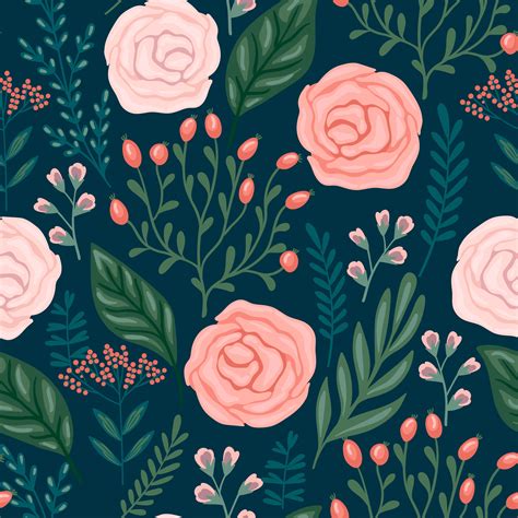 Floral seamless pattern. Vector design for different surfaces. 345289 Vector Art at Vecteezy