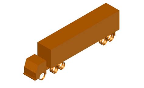 3d Truck Drawing Free Download - Cadbull