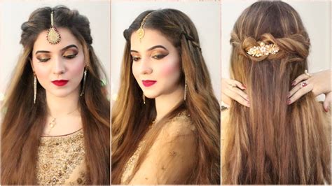 Wedding Hairstyles | Most Elegant | Super easy | Hairstyles For Mehndi ...