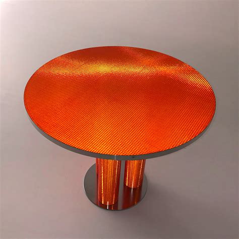 Reflective Collection - Red round coffee table Bottos Design Italia by Sebastiano Bottos | Artemest