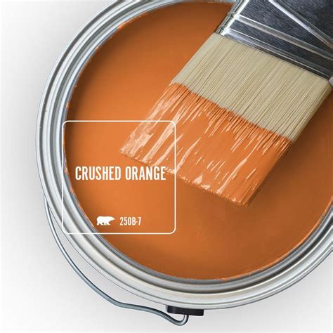 BEHR ULTRA 5 gal. #250B-7 Crushed Orange Extra Durable Eggshell Enamel Interior Paint & Primer ...