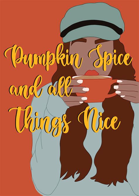 Pumpkin Spice Quote Digital Print Wall Art A4 A5 Fashion | Etsy