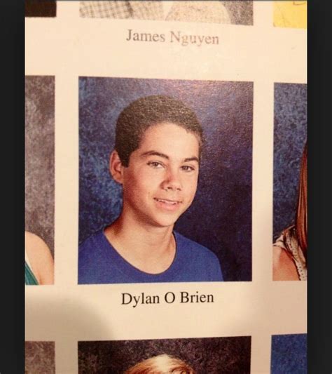 Dylan O brien in the yearbook