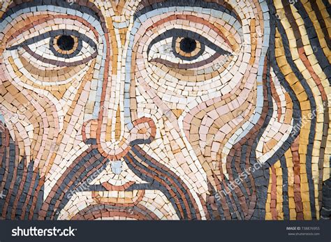 Jesus Christ Modern Mosaic Made Ancient Stock Photo 738876955 ...
