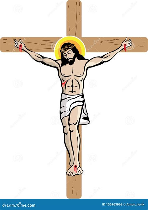 Jesus on the Cross Illustation Stock Vector - Illustration of redeemer, bible: 156103968