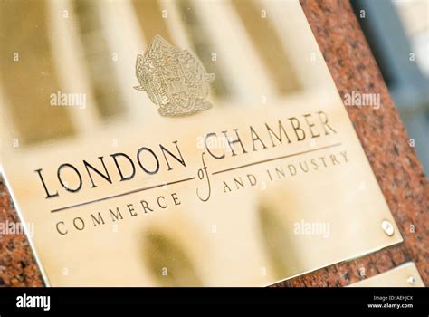 Plaque at the London Chamber of Commerce and Industry headquarters City ...