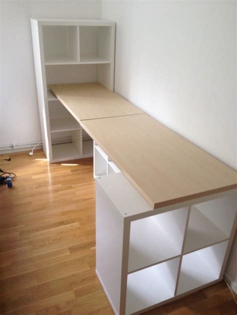 KALLAX desk ideas: Four ways to set up a workstation - IKEA Hackers in 2021 | Sewing room design ...