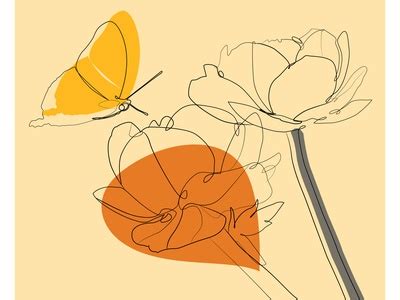 Abstract Flower & Butterfly Line Art design by VMotion Studio on Dribbble