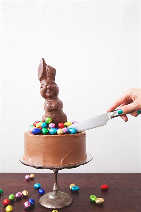 "Easter Chocolate Cake" by Stocksy Contributor "Natalie JEFFCOTT" - Stocksy