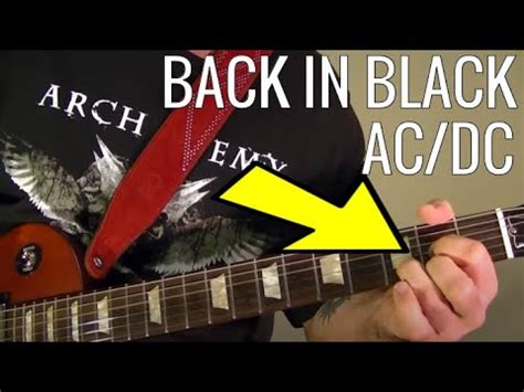 Back In Black - AC/DC - Guitar Lesson - YouTube