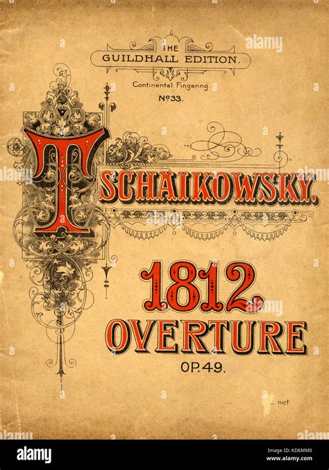 Tchaikovsky, Piotr I. 1812 Overture Opus 49- score cover London, Orpheus music publishing ...