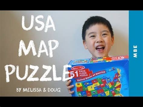 USA Map Puzzle for Kids by Melissa and Doug - Giant Puzzle - Puzzles for Kids and Toddlers - YouTube