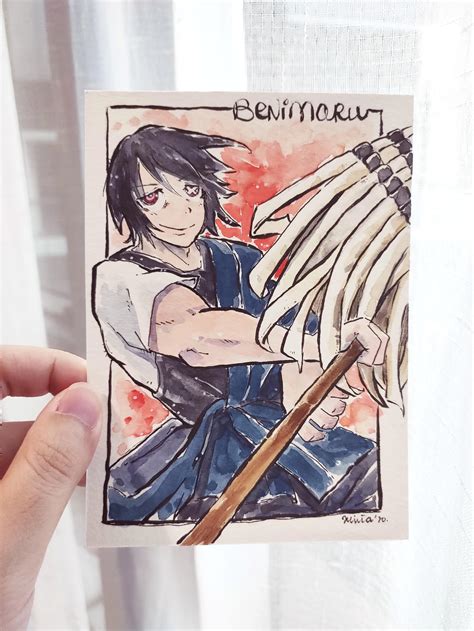 Ink and watercolor Benimaru fanart by @trivialities :) : r/firebrigade