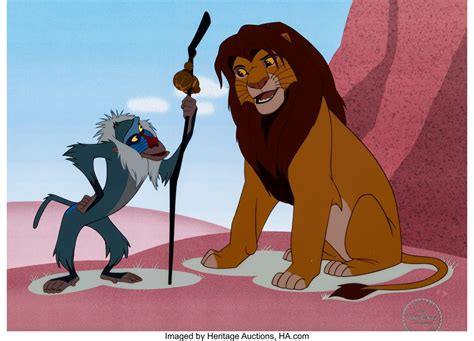 Rafiki and Simba Feature on The Lion King Sericel Up For Bid