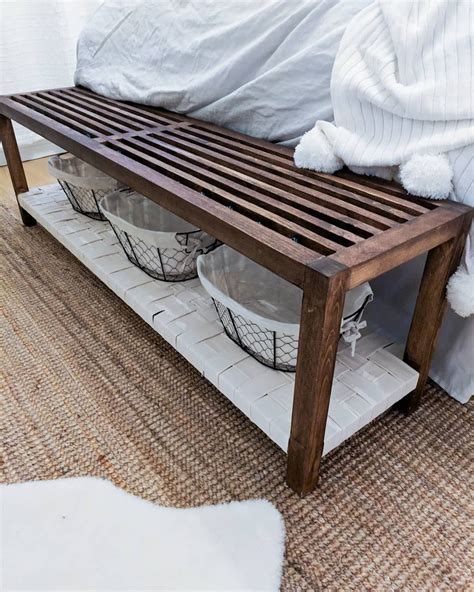 Still madly in love with my DIY bed bench build 💜 I use it everyday and ...