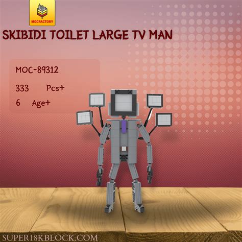 MOC Factory 89312 Skibidi Toilet Large TV Man | SUPER18K Block