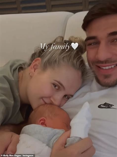 'My family': New parents Molly-Mae Hague and Tommy Fury cuddle baby ...