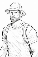 Homem Para colorir sketch template