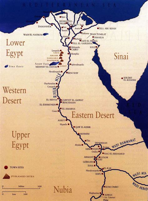Ancient Nile River Map