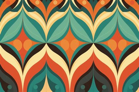 Premium AI Image | An art deco wallpaper with a pattern of leaves generative AI