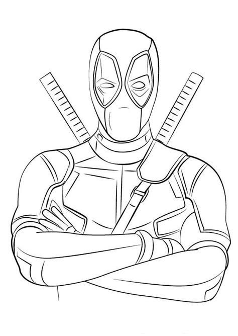 Deadpool Coloring Pages Pdf To Print - Coloringfolder.com | Easy cartoon drawings, Deadpool ...