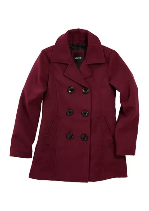 Me Jane® Girls 7-16 Solid Pea Coat | belk