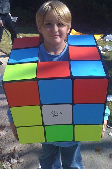 DIY Rubik's cube costume idea. All you need is a box, some colored ...